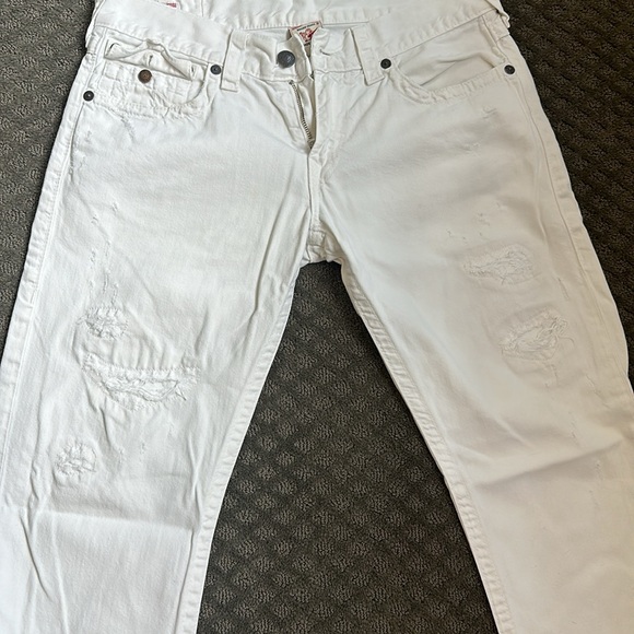 White mens True Religion jeans - Picture 2 of 4